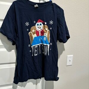 Gildan men’s Navy Blue Let It Snow T-Shirt